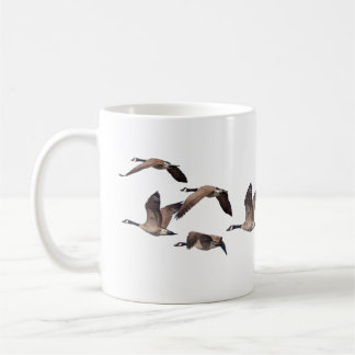 Gäss i flyg kaffemugg