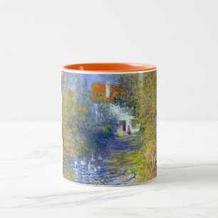 Gäss i The Creek, Claude Monet Två-Tonad Mugg