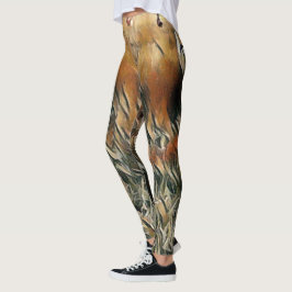 Gäss och ankor strövar konst leggings