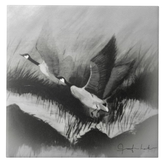 Gäss på Mist Kakelplatta (Framsidan)