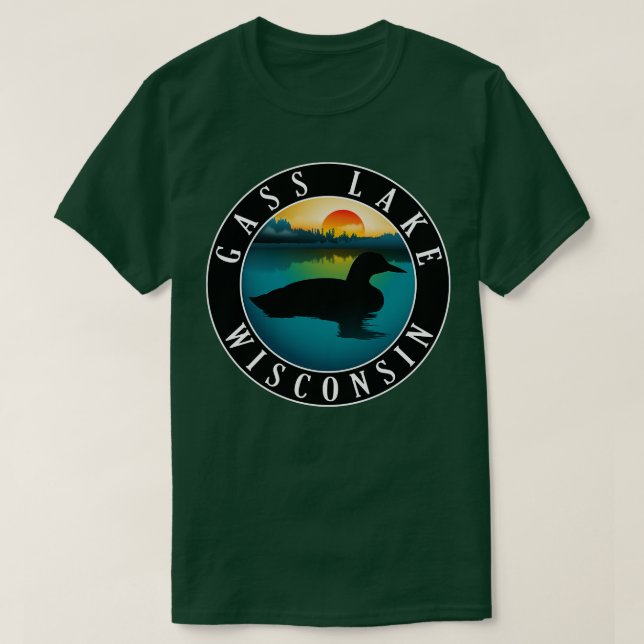 Gass Sjö Wisconsin Loon T Shirt (Design framsida)
