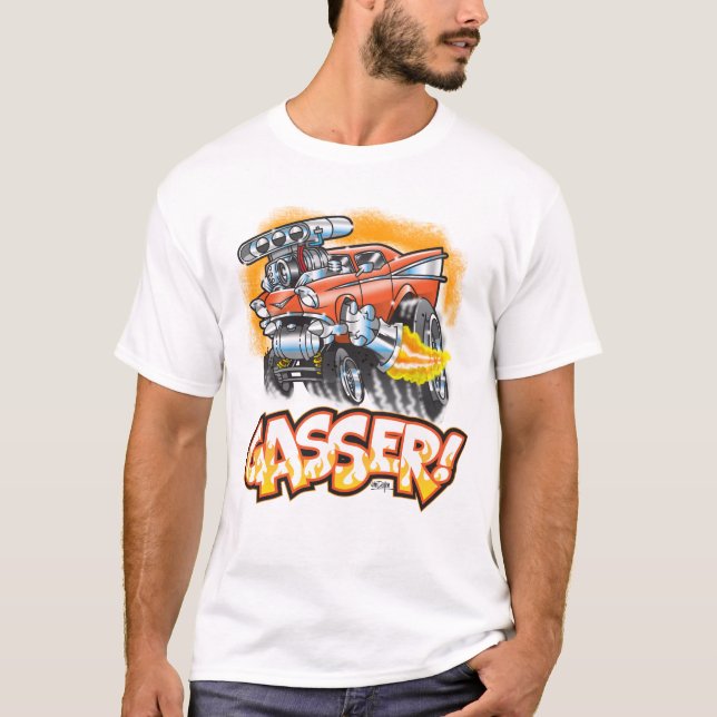 Gasser hot roddesign t shirt (Framsida)