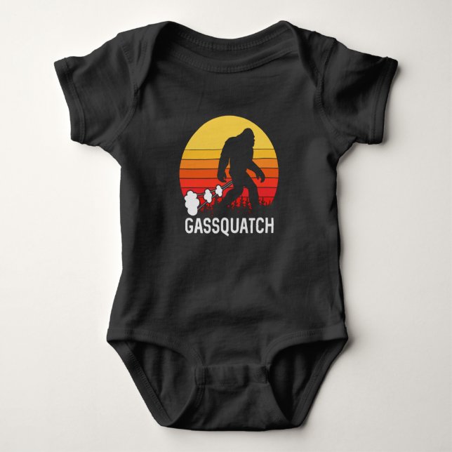 GASSQUATCH Bigfoot Retro fart T Shirt (Framsida)