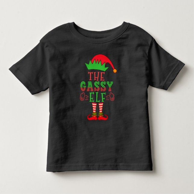 Gassy Elf-familjen matchar julpajama T Shirt (Framsida)