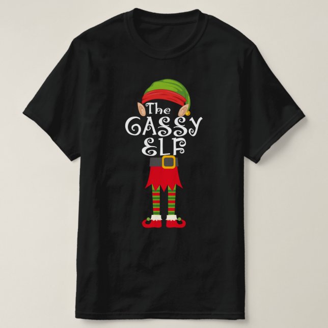 Gassy elf-familjens matchande jul t shirt (Design framsida)