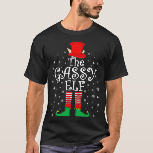 Gassy Elf Funny Family Matching jul Pajama E T Shirt