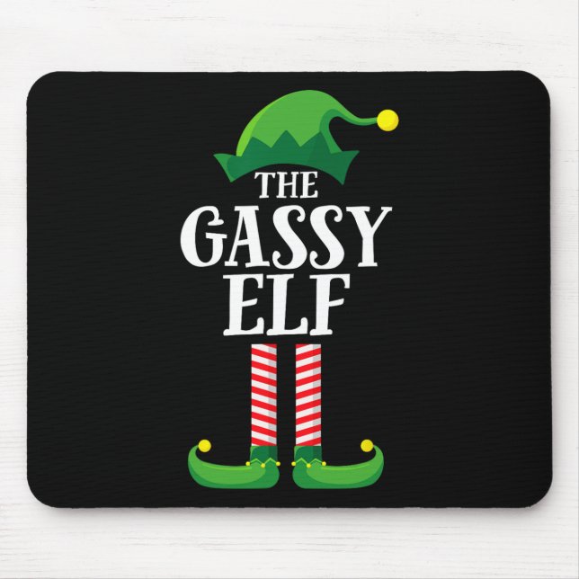 Gassy Elf Matching Family Group jul Party Musmatta (Framsidan)