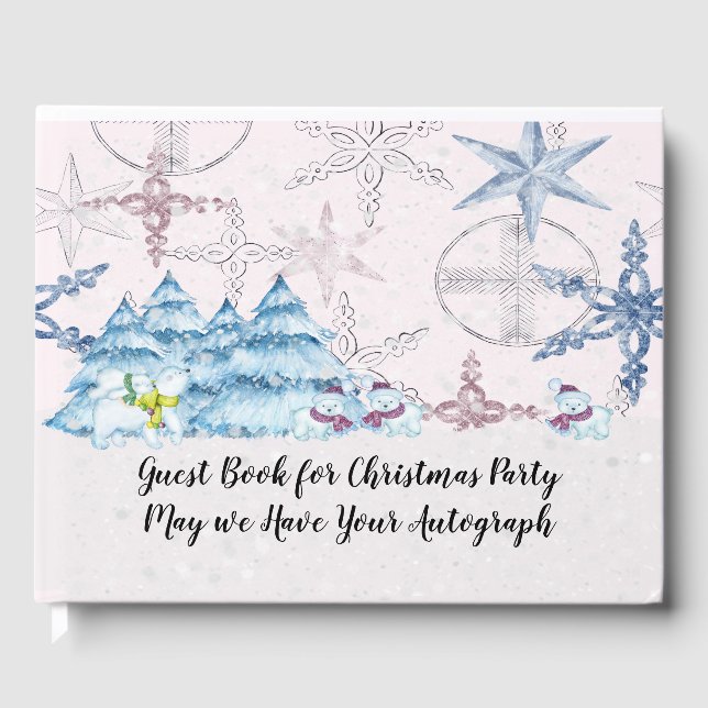 Gäst Bok för jul Party med Snögubbar (Framsida)