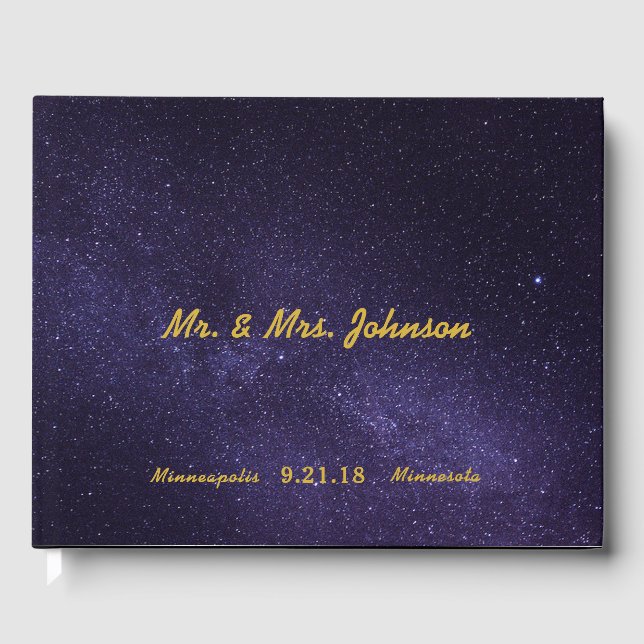 Gäst Bok - Starry Night Bröllop II (Framsida)