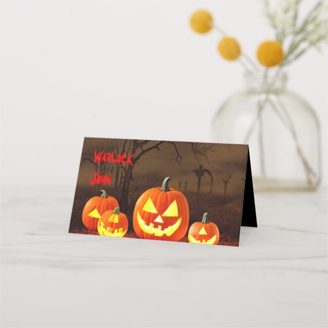 Gäst Creepy Graveyard Eat och Drink om du Dare.. Placeringskort (Framsida)