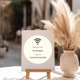Gäst kund wifi-nätverk lösenord elfenben runt klistermärke