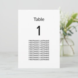 Gäst Namn Clean Modern Modern Bord Card