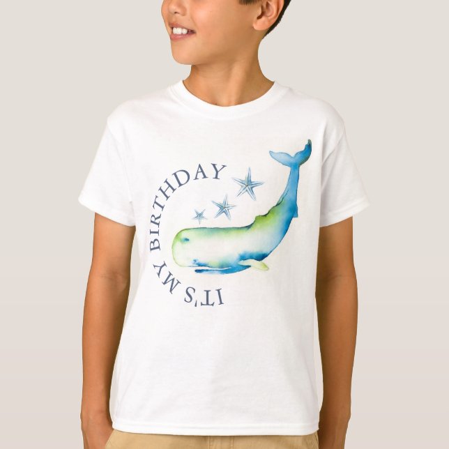 Gäst T-Shirt Birthday Boy Nautical (Framsida)