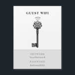Gäst WiFi-lösenord och nätverksväxling (Fridge Mag<br><div class="desc">Välkomna gäster med denna unika kylmagnet. Lägg till det här vintage nyckel-nätverket och WiFi-lösenordsmagnet i kylskåpet eller i andra magnetiska yta. Den enkla minimidesignen har en illustration av vintagen skelett nyckel. Underbar även för kort-hyrorna! Malltexten fält är fördesignad för att du enkelt ska kunna anpassa den. Kolla in vår fullt...</div>