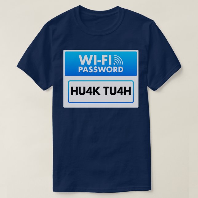 Gäst WiFi-lösenord T Shirt (Design framsida)