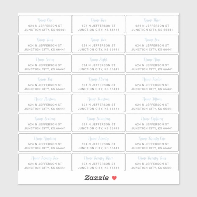 GästAdressetiketter Klistermärken (Ark)