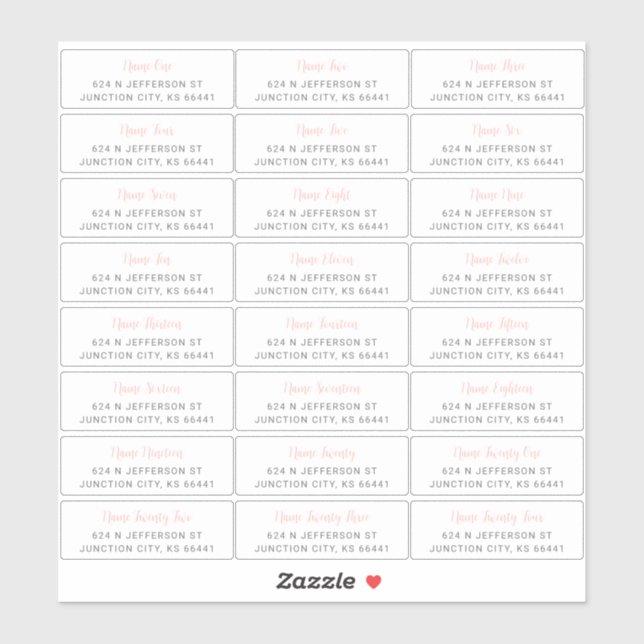 GästAdressetiketter Klistermärken (Ark)