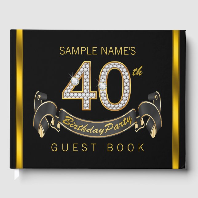 Gästbok för 40-årsfest (Framsida)
