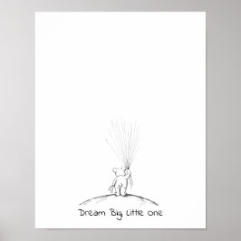 Gästbok för baby med tumavtryck poster