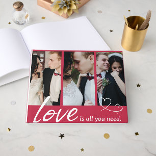 Gästbok för parcollage med Love Is All You Need