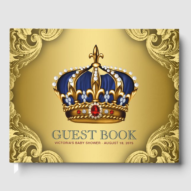 Gästbok för prinsbaby shower (Framsida)