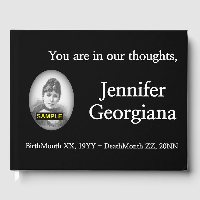 Gästbok för sorgliga, respektabla sympatier (Framsida)