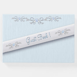 Gästbok i pudrat blå enkelhet