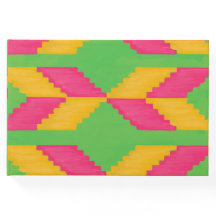 Gästbok med afrikanskt tryck