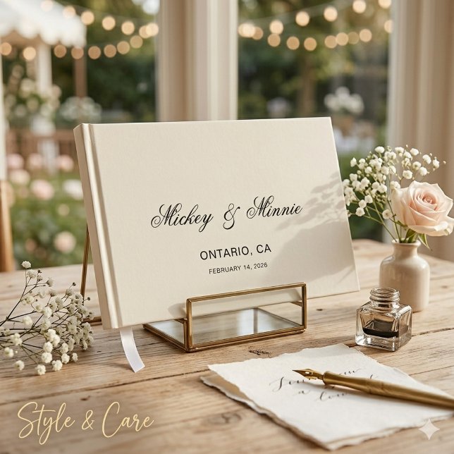 Gästbok med personlig textdesign (Guest Book with Personalized Custom Text Design)