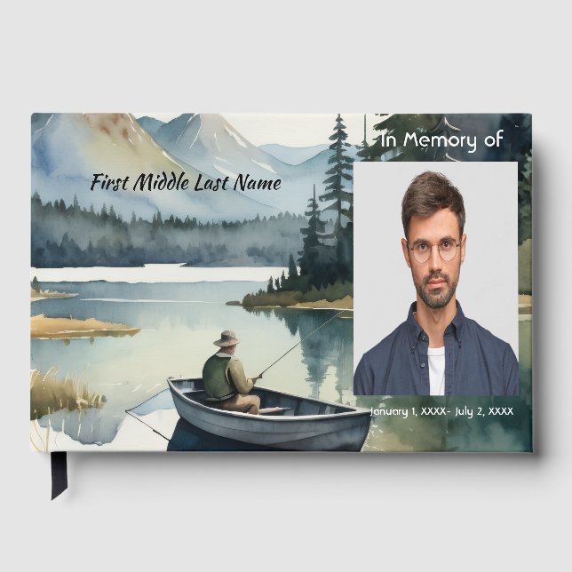 Gästbok Minnesmärke Fiskare Fiske Fisk (Framsida)