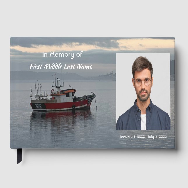 Gästbok Minnesmärke Fiskare Fiske Fisk (Framsida)