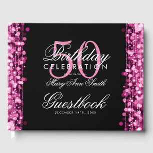 Gästbokens 50:e Födelsedagsfestens Rosa i miniatyr Gästböcker