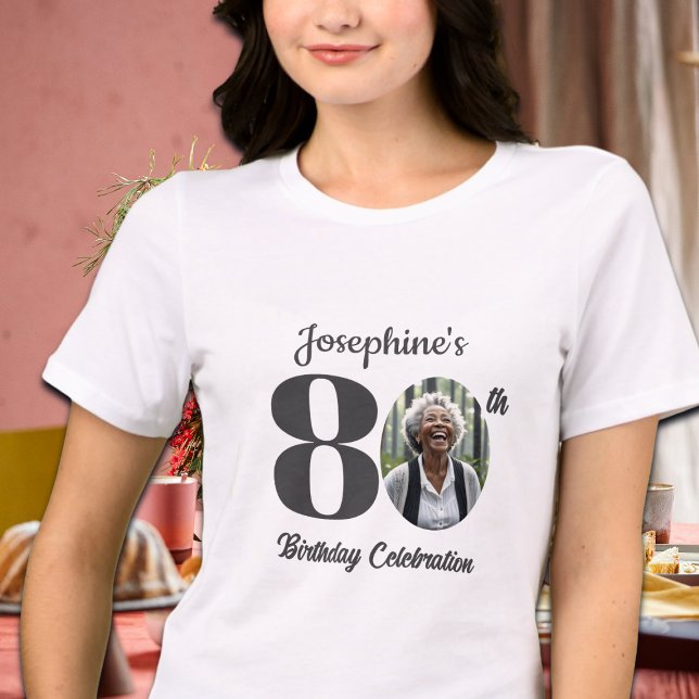 Gäster på 80-årsfödelsedagsfoto t shirt (Skapare uppladdad)