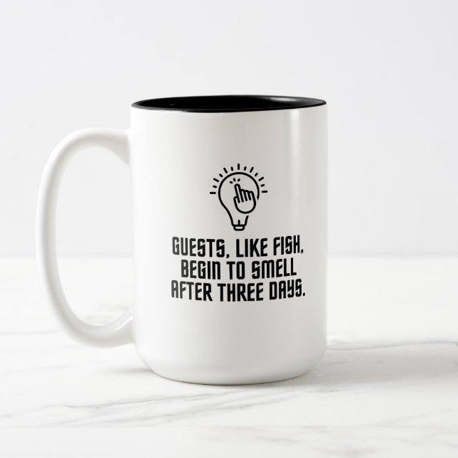 Gäster som fisk Två-Tonad mugg (Vänster)