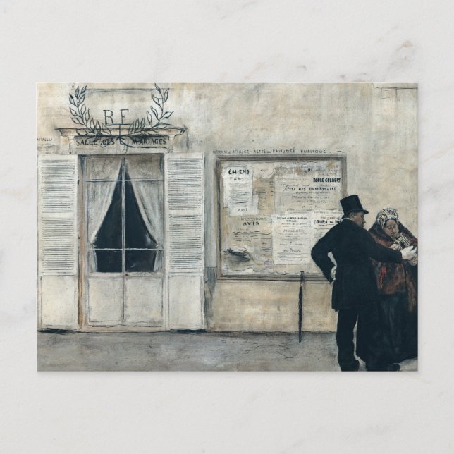 Gäster som väntar på Bröllop-ceremonin Vykort (Framsida)