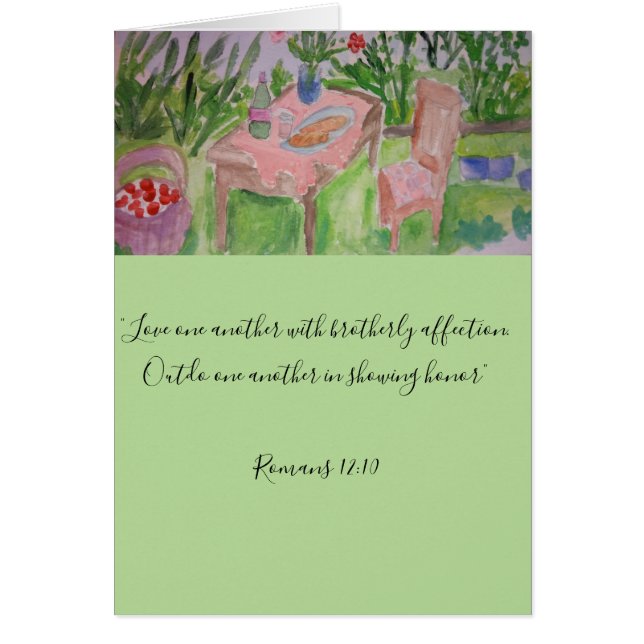 gästfrihet hälsningskort (Framsidan)