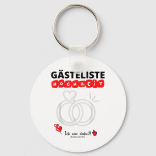 Gästgäst Bok Bröllop, kvinnlig man, brud och groom Nyckelring