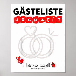 Gästgäst Bok Bröllop, kvinnlig man, brud och groom Poster