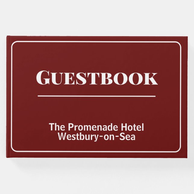 Gästhus eller Hotel Guestbook Gästböcker (Framsida)