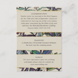 Gästinformation om botaniska gäster i bröllop med tilläggskort