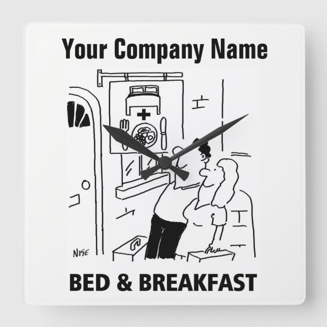 Gästkammarens Tecknad Clock Fyrkantig Klocka (Framsida)