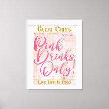 Gästkontroll Inleverans Rosa Drinks Preppy Feminin