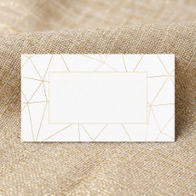 Gästkort för gästplats i guld ram i namn