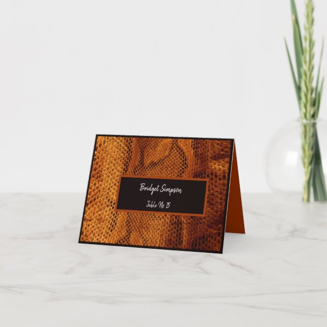 Gästkort för lyxnos i vilden bröllop tack kort (Framsida)