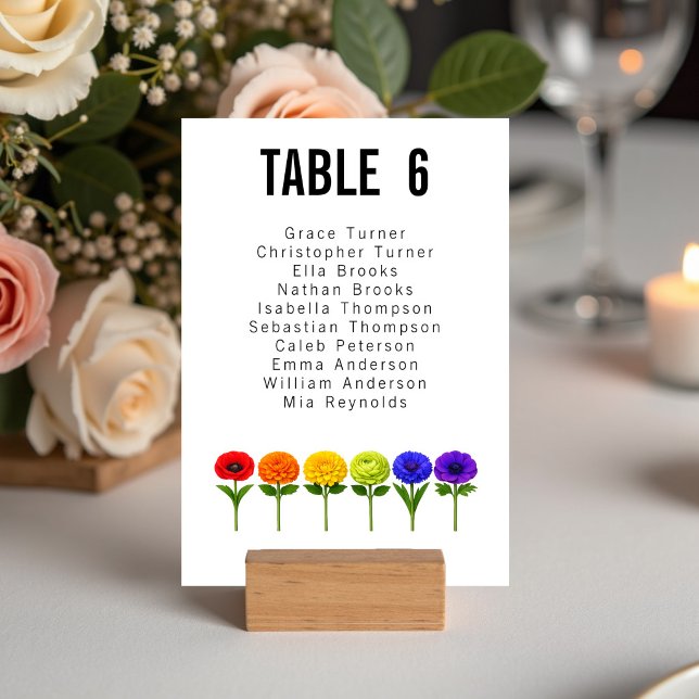 Gästlista båda sidor Frodas Tillsammans Bordsnummer (Guest list both sides Flourish Together Table Number)