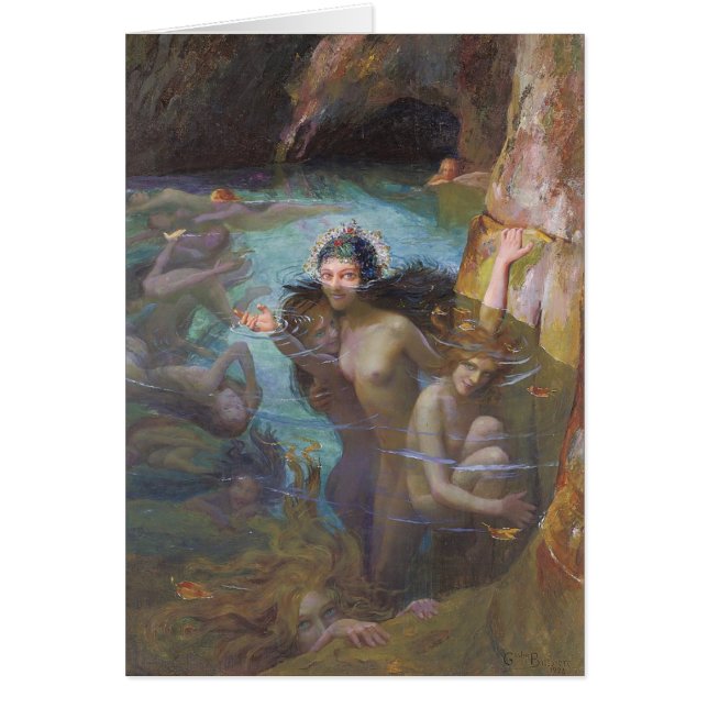 Gaston Bussiere Sea Nymphs CC0439 Hälsningskort (Framsidan)