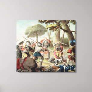 Gaston de Foix (1488-1512) som dräpas på striden Canvastryck