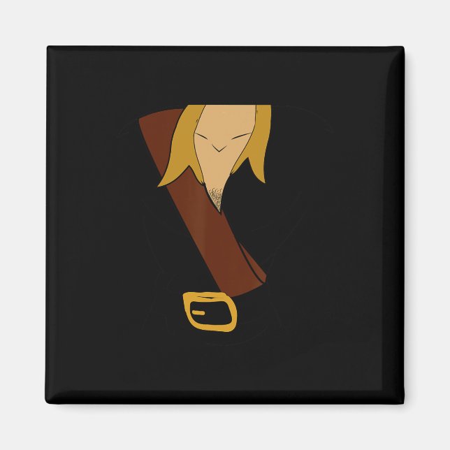 Gaston Halloween Costume Roligt Magnet (Framsidan)
