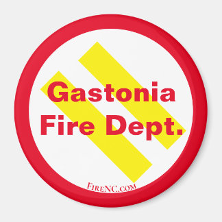 Gastonia Fire Dept. Red/Gult/White Magnet