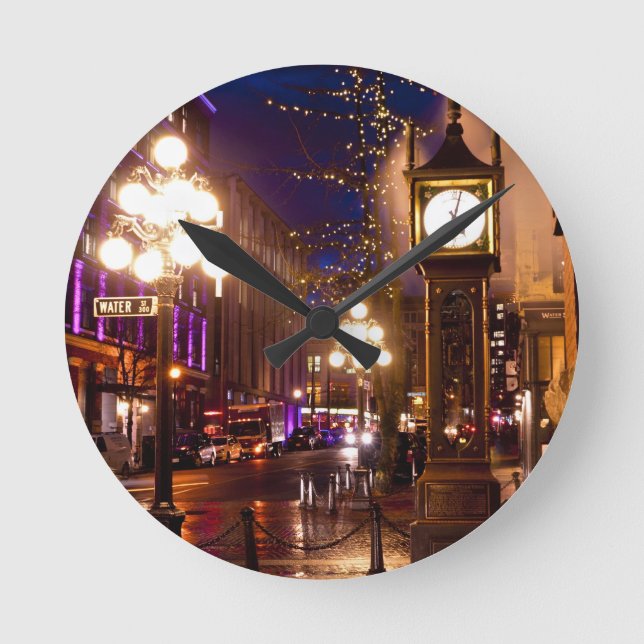 Gastown Steamclock Rund Klocka (Framsida)
